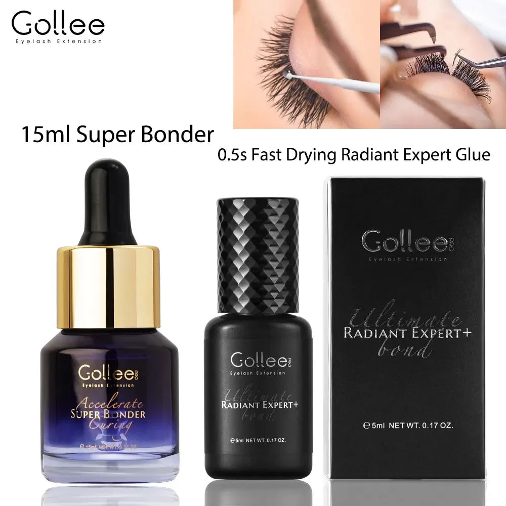 Gollee 1-2s Fast Drying Lash Glue Eyelash Extension Waterproof 6-8 Weeks Long Lasting Adhesive Profession Super Glue Makeup Tool
