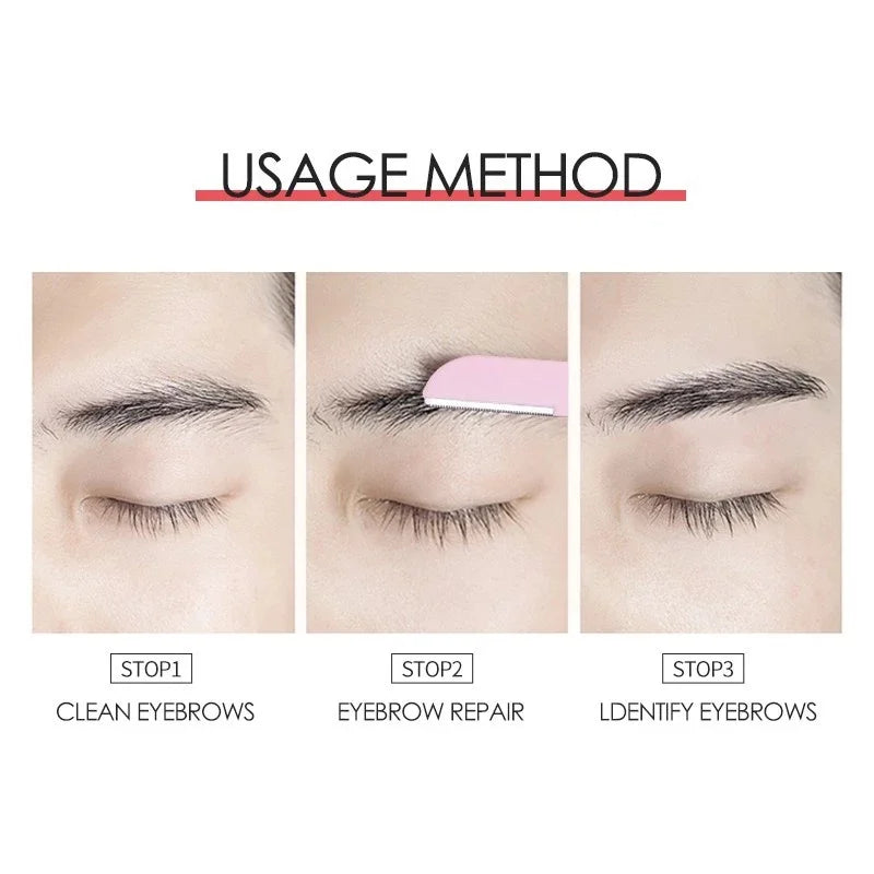 1/3/5pcs Portable Folding Eyebrow Trimmer Stainless Steel Blade Facial Hair Remover for Eyebrow Armpit Compact Makeup Tools Halalzen