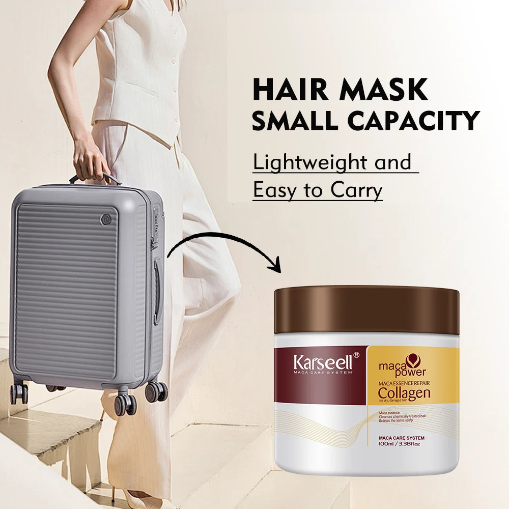 Karseell 100ML Collagen Hair Mask Deep Repair Damage Argan Oil Collagen Hair Treatment  Prevent Hair Breakage for All Hair Types Halalzen
