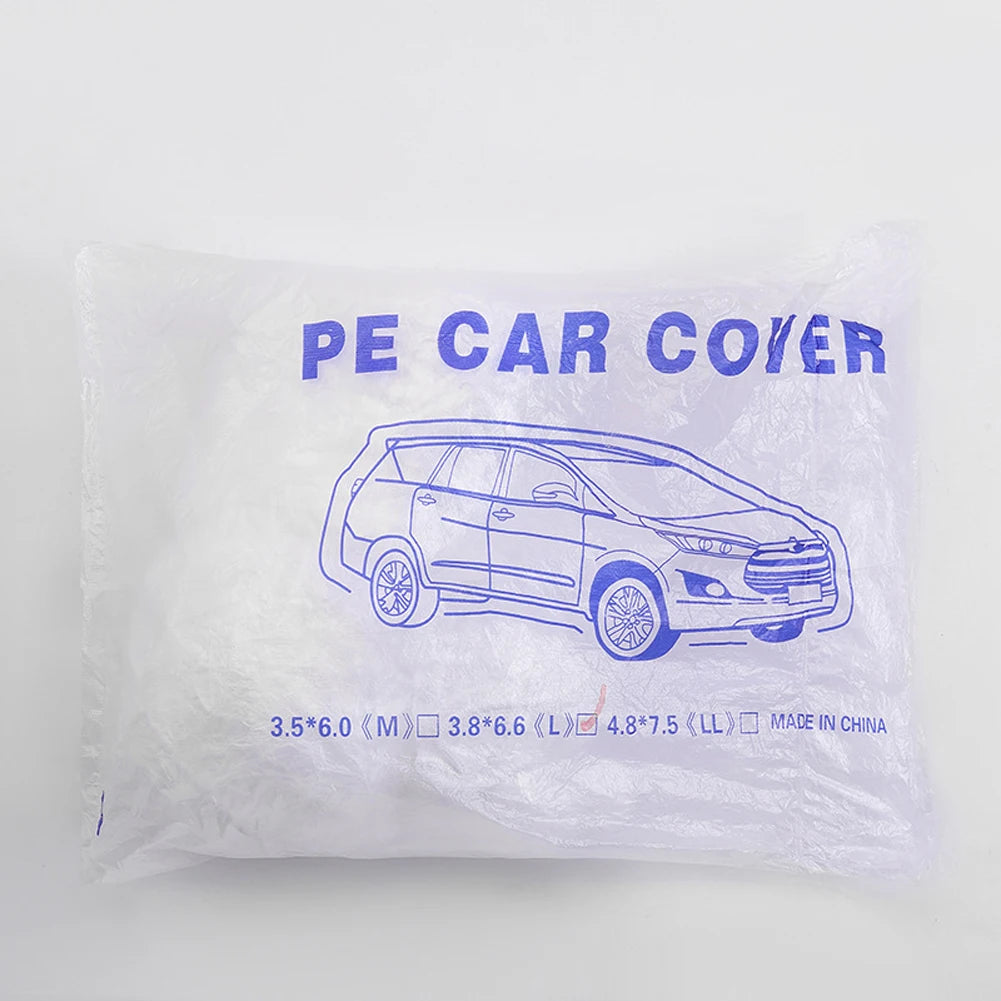 Universal Car Cover Disposable Protective Shield Waterproof Transparent Car Cover for Sedan SUV Van for  Vehicle Automobile