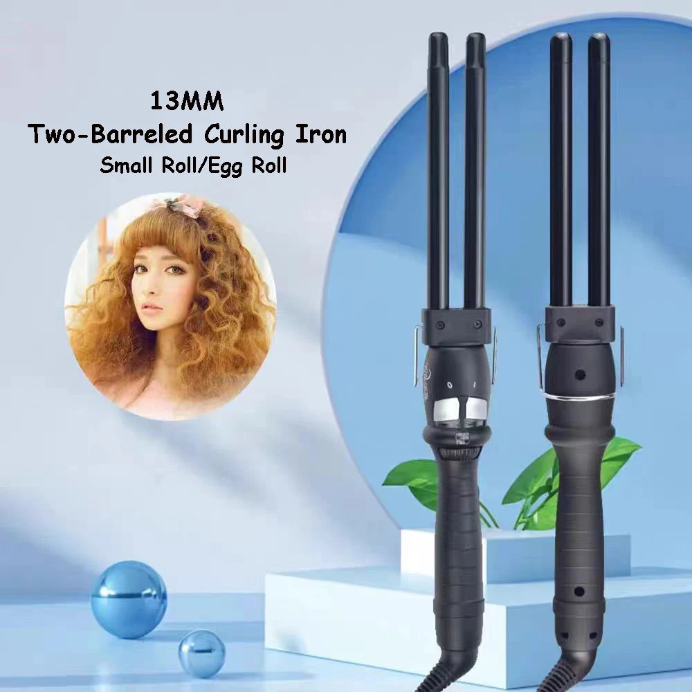 Hair Curling Iron Waver Pear Flower Cone Electric  Hair Curler Wand Salon Hot Perm Styling Tool 13MM Small Crimping Hair iron