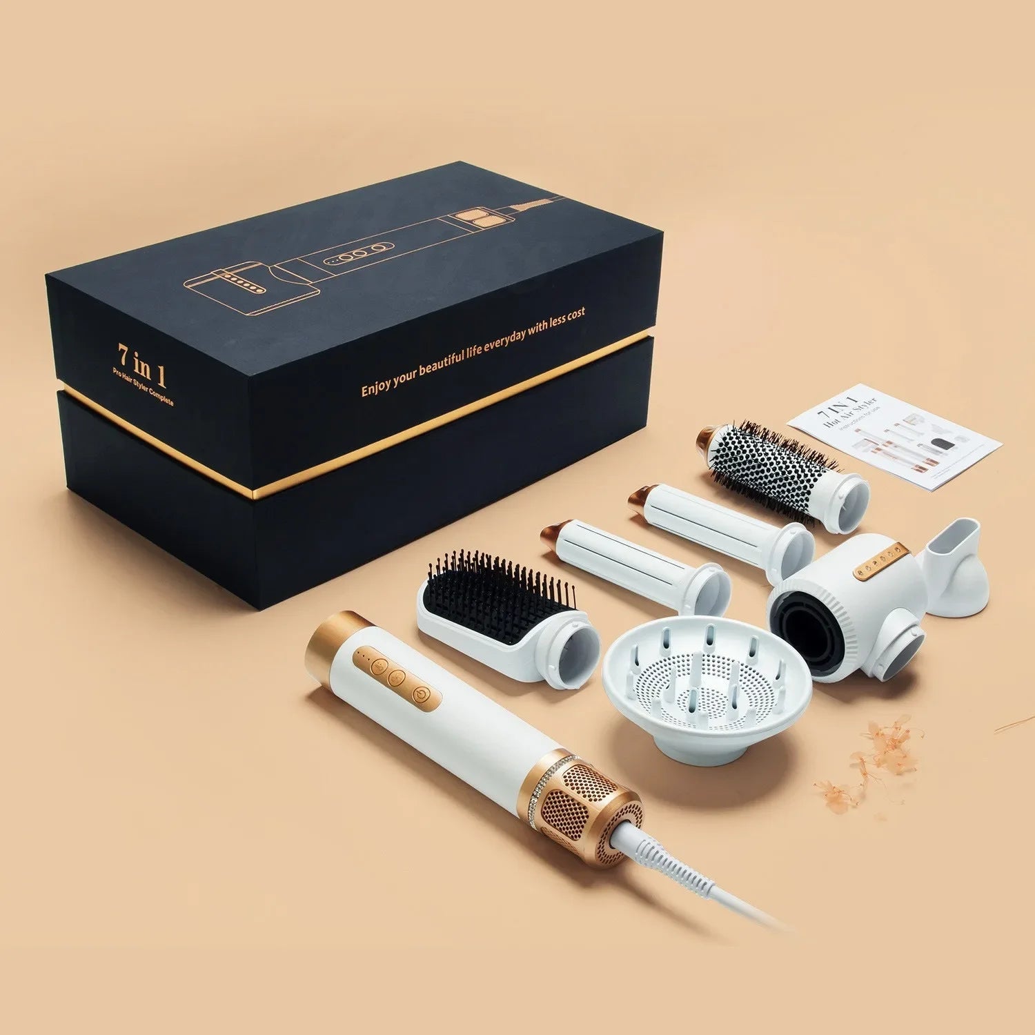 7 in 1 Hair Dryer Hot Comb Set Professional Curling Iron Hair Straightener Styling Tool For Dyson Airwrap High Speed Hair Dryer Halalzen