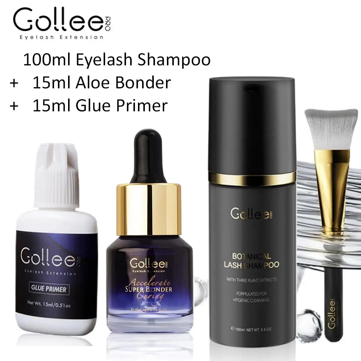 5Pcs Gollee 5ml Eyelashes Adhesive Glue Lash Bonder 15ml Low Odor False Eyelash Glue Waterproof Eye Lash Cosmetic Tools Makeup