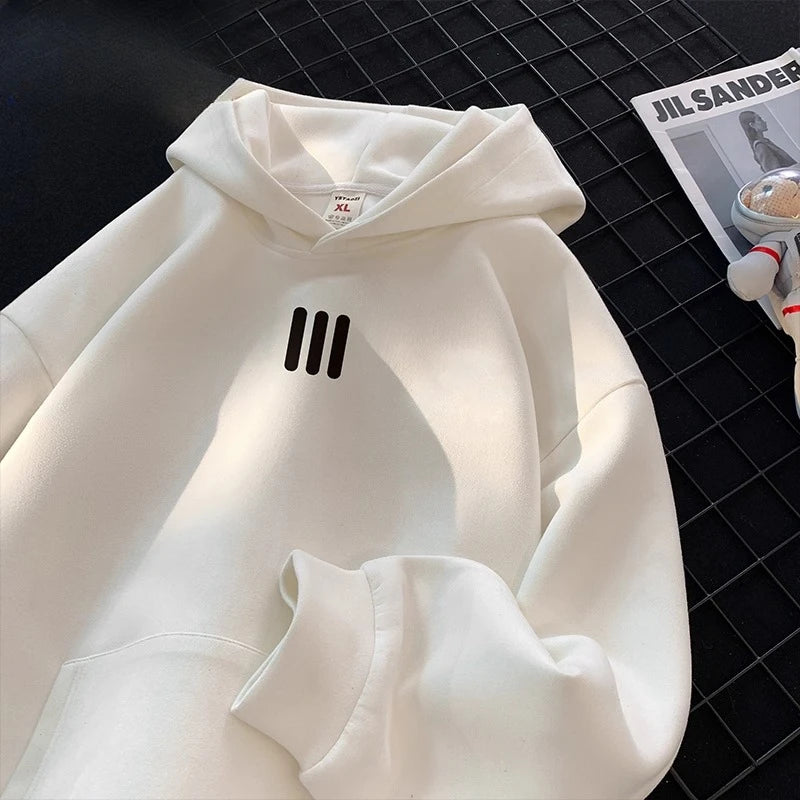 Men's Hoodie Classic Style Men's and Women's Clothing Autumn and Winter Casual Super Large Hoodie Sportswear Warm and Windproof