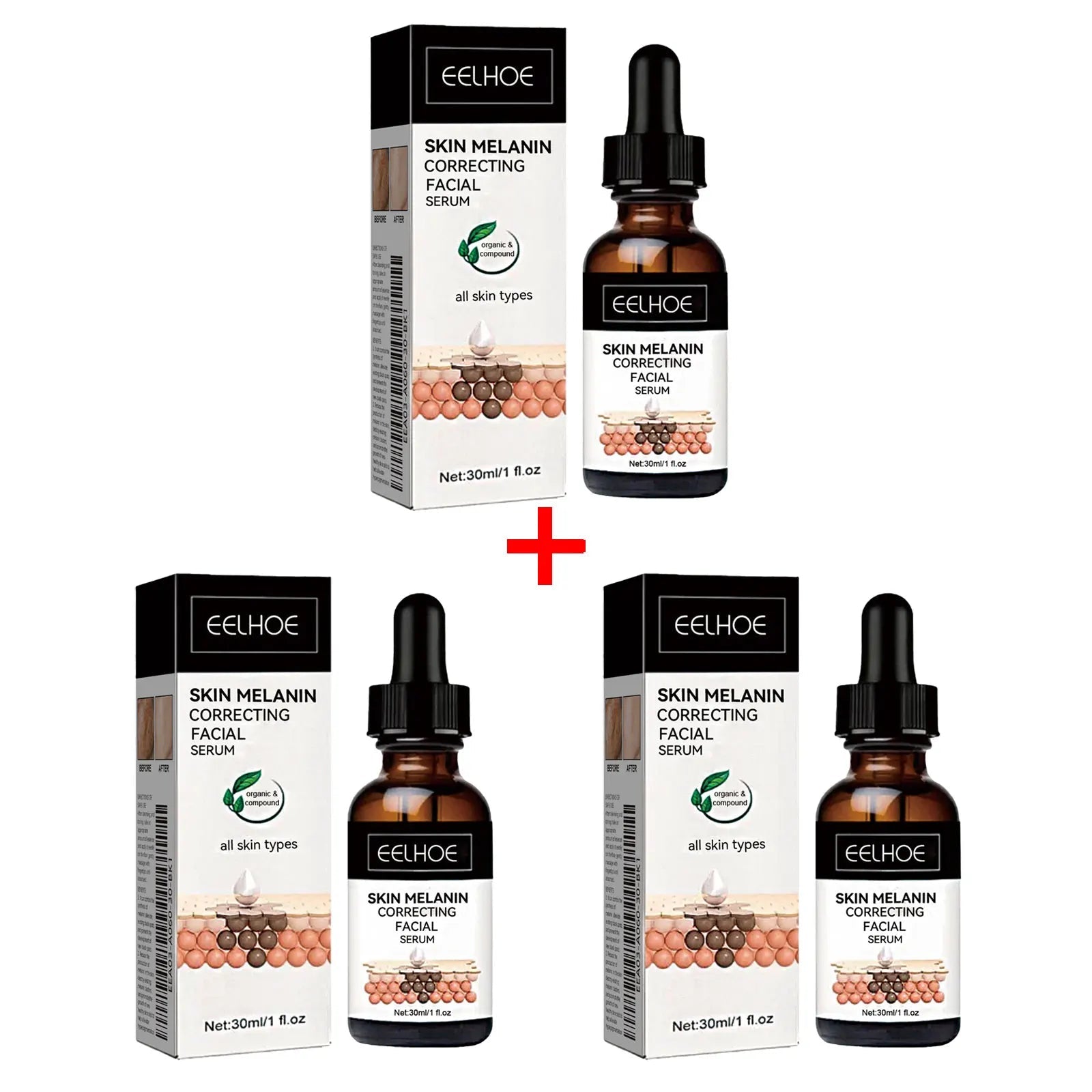 Skin Melanin Correcting Facial Serum Anti Freckles Melasma Dull Skin Nourishing Lighten Melanin Dark Spots Correcting Glow Serum Halalzen