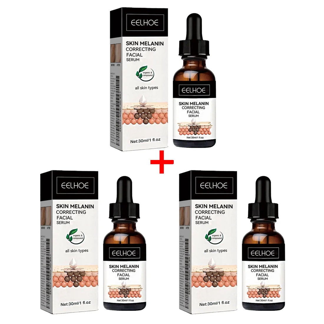 Skin Melanin Correcting Facial Serum Anti Freckles Melasma Dull Skin Nourishing Lighten Melanin Dark Spots Correcting Glow Serum Halalzen
