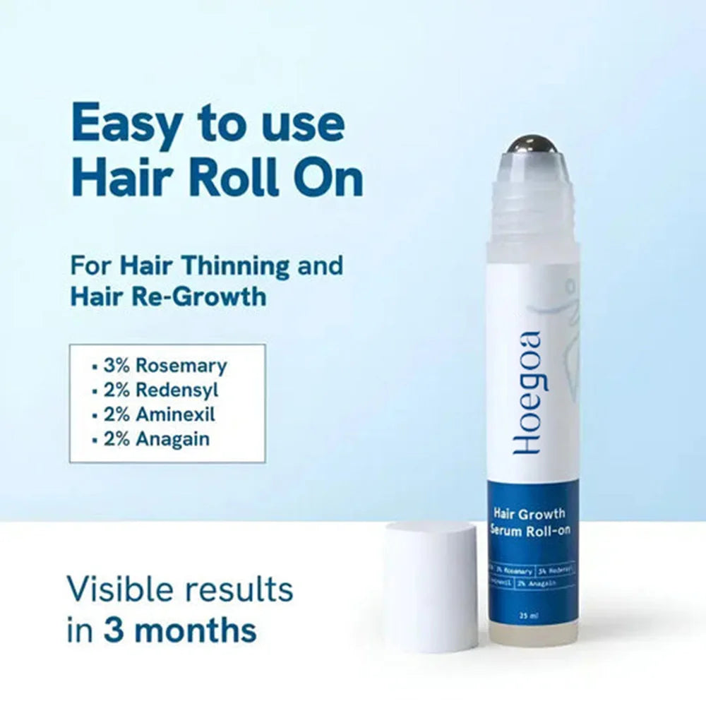 Rosemary & Ginger Hair Growth Oil Roll-On – Nourishing Strengthening Scalp Treatment  Anti Hair Loss Serum for Thicker Hair