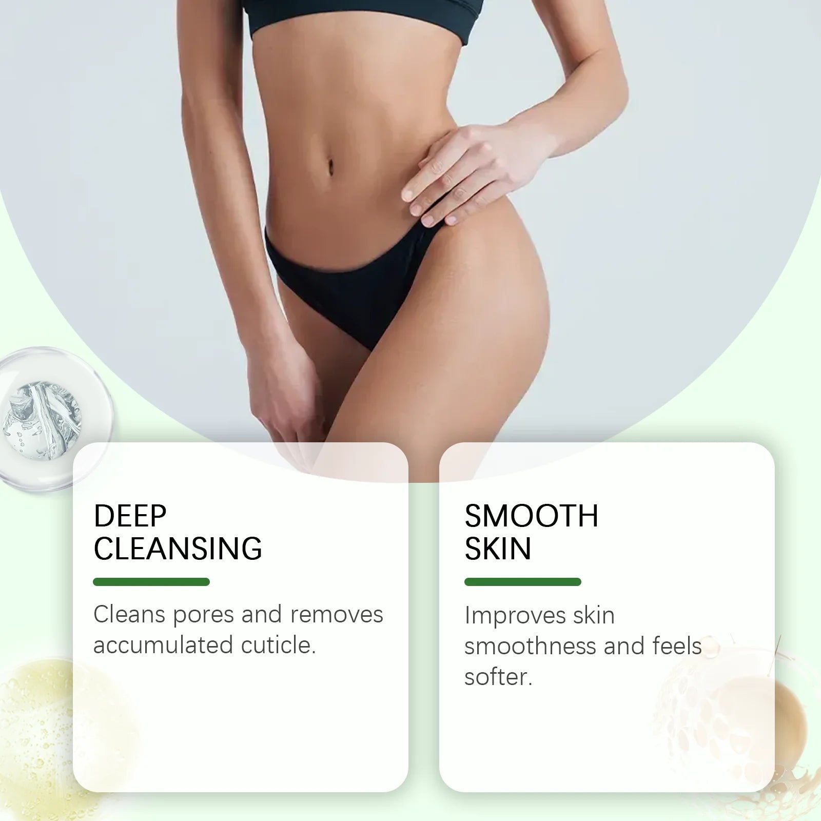 Mandelic Acid Body Clean Scrub Gel Exfoliating Gentle Dead Skin Remover Smoothing Skin Care Hydrating Deep Cleansing Scrub