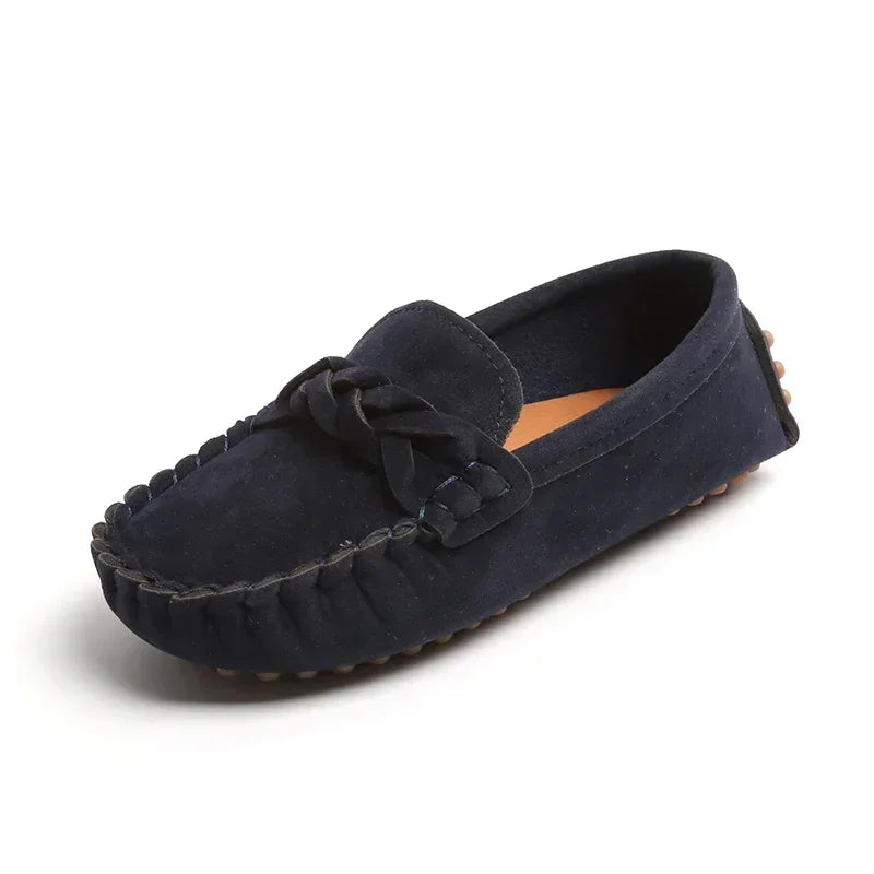 Boys Leather Shoes Fashion Kids Flats Loafers Slip-on Moccasins Classic Children Party Shoes 2024 Spring Autumn Soft Breathable