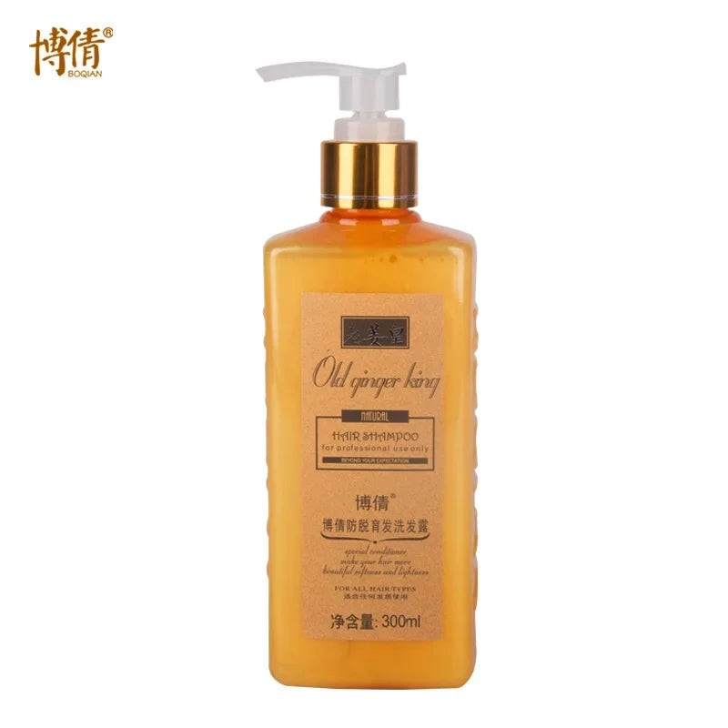 Genuine Ginger Shampoo and Conditioner with Ginger, Hair Care Shampoo for Hair Growth Fast Dense Anti-hair Loss 300ml Halalzen