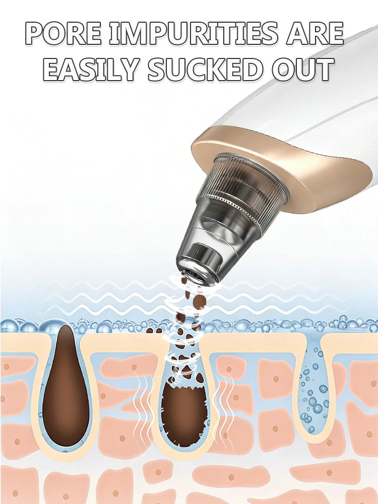 Electric Blackhead Remover Vacuum Pore Cleaner Deep Facial Cleaning Device Nose Suction Tool Skin Care Beauty Machine