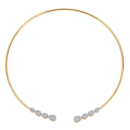 Stonefans Water Drop Choker Necklace Women Bling Neck Prom Accessories Rhinestone Fashion Sparkly Wedding Jewellery Party Collar