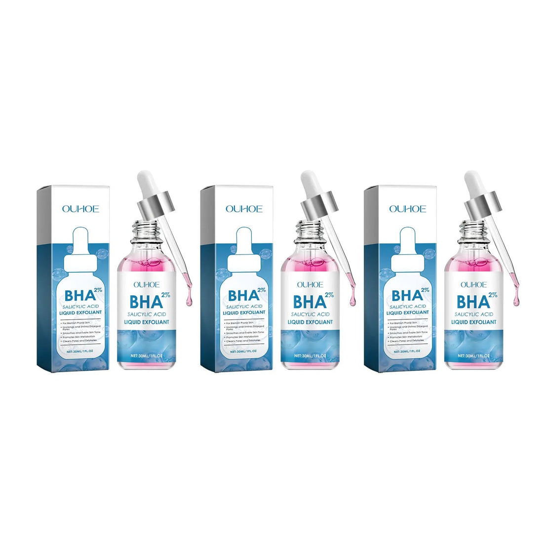 BHA Face Serum Exfoliating Whitening Soft Dead Skin Remove Dullness Repairing Oil Control Exfoliation Brightening Facial Serum Halalzen