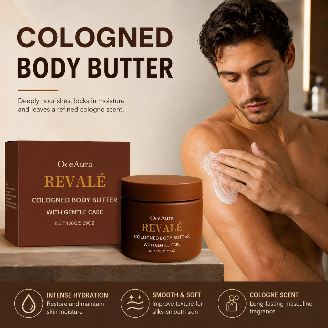 Men Pheromone Body Butter Cologne Scented Long-Lasting Moisturizing Boost Male Confidence Charm Fragrance Body Skin Care Cream