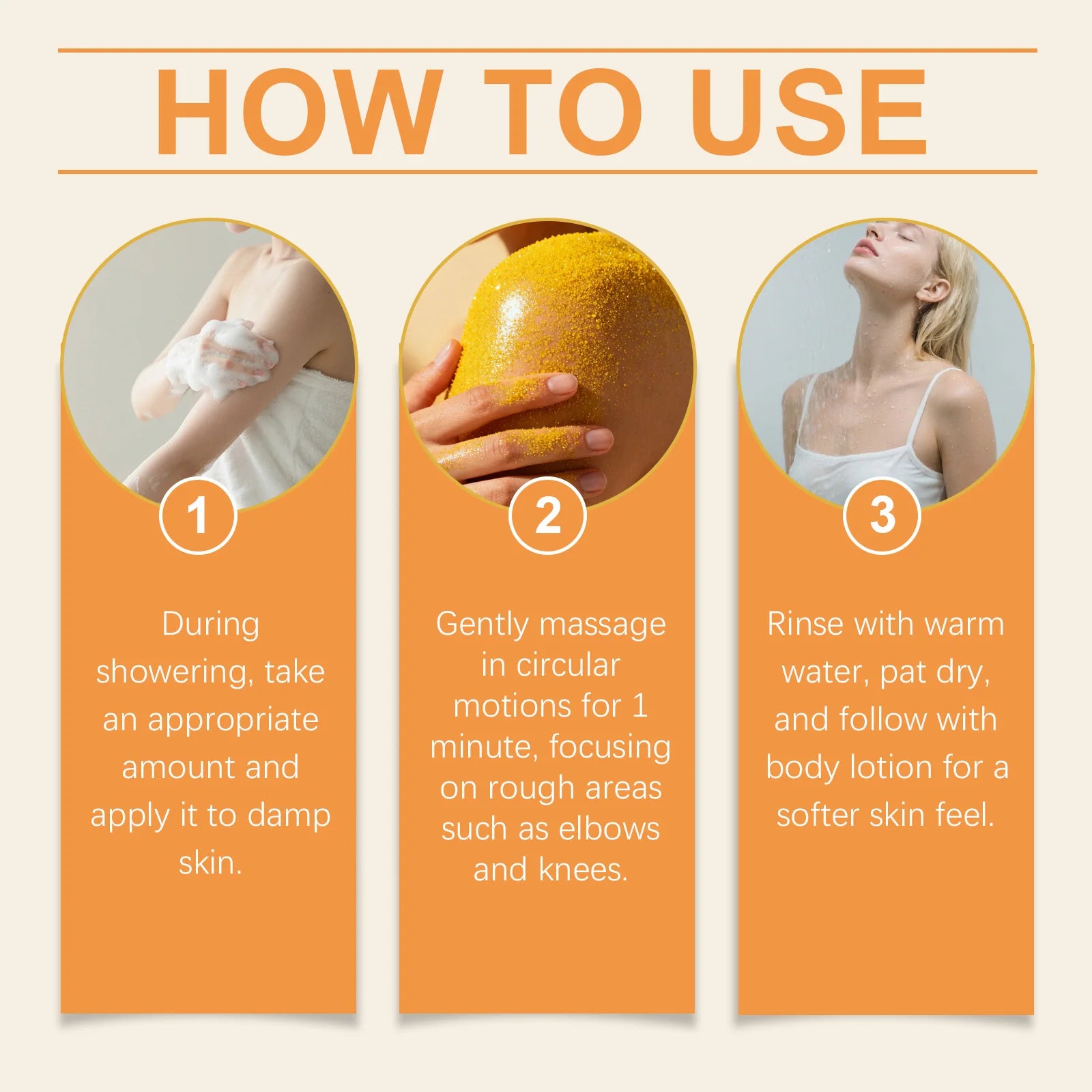 Turmeric Scrub - Gently Cleanses Body Skin, Leaving It Hydrated, Soft, Smooth, and Refreshed. Care Scrub.