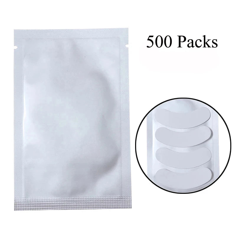 25/50/100/200/500 No.2 Thick Silicone Eyelash Pad Patch Under Eye Pad For Eyelash Extension Silicone Pad Eyelash Extension Tool