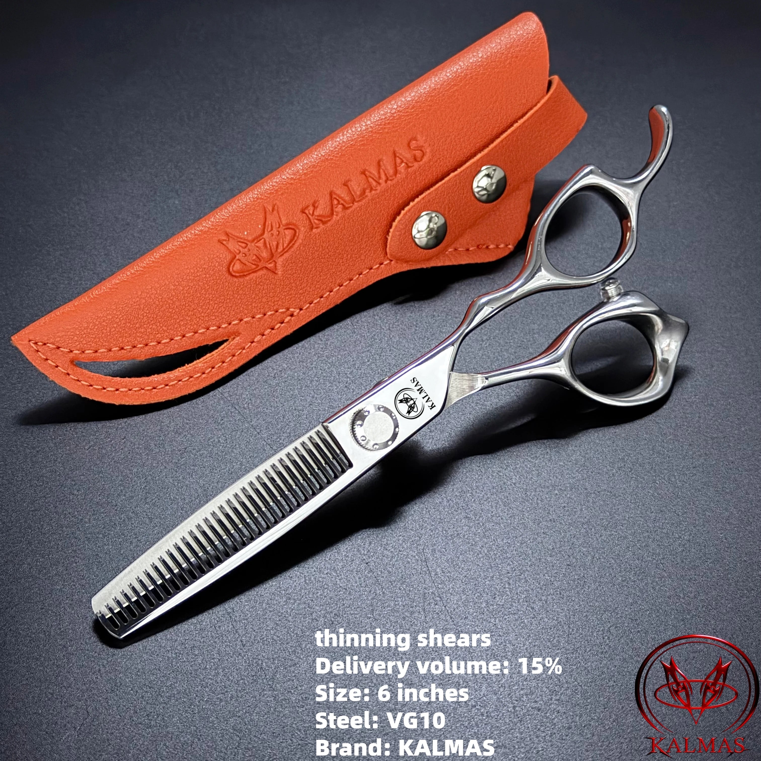 KALMAS Professional Hairdressing Scissors Set - Thinning Flat Tooth Scissors for Home Hair Cutting Styling Tools Halalzen