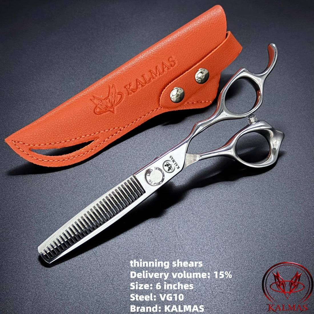 KALMAS Professional Hairdressing Scissors Set - Thinning Flat Tooth Scissors for Home Hair Cutting Styling Tools Halalzen