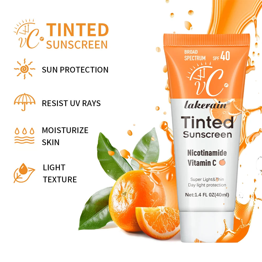 Facial Body Sun Cream SPF40+UV Sun Cream Skin Protective Cream Light Coverage UV Protection Foundation Cream Makeup Halalzen
