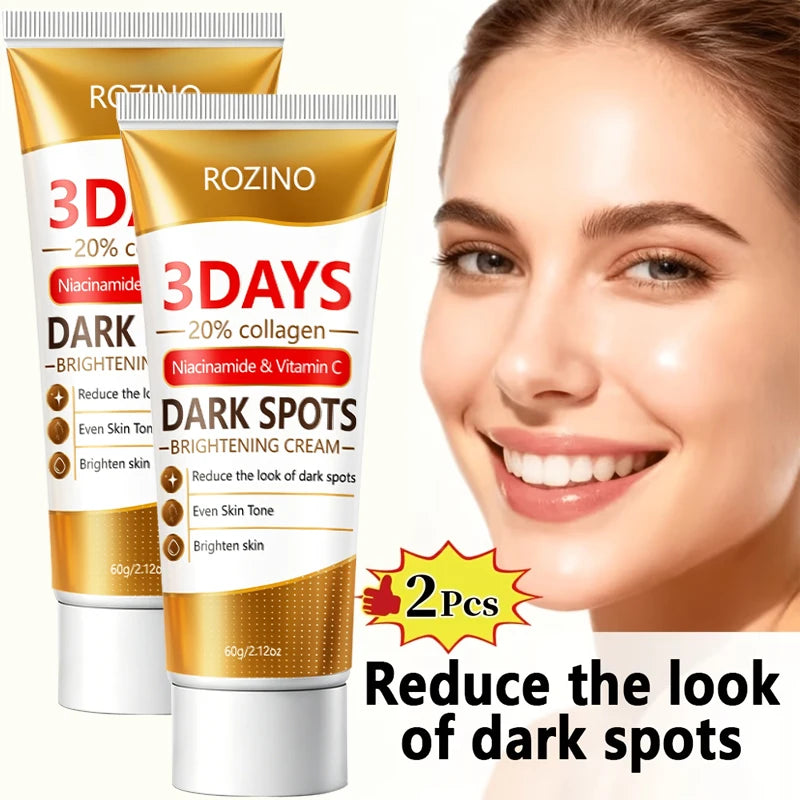 3 Day Pore +Dark Spot Brightening Cream, Containing Collagen, Niacinamide, and Vitamin C, Deeply Moisturizes, Reduces the Appearance of Dark Spots, Tightens Pores, Evens Out and Brightens Skin Tone, Quickly Brightens Skin Ton