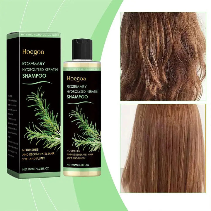 1/2PCs Rosemary Hair Growth Shampoo Thickening Hydrolyzed Keratin Dry Frizzy Damaged Repair Moisturizing Scalp Cleaning Shampoo