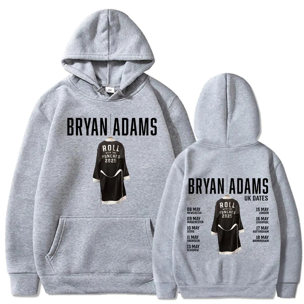 BRYAN ADAMS ROLL WITH THE PUNCHES TOUR 2025 Hoodies Men's Women Clothing Fashion Hip Hop Sweatshirts Oversized Pullovers Hoodie