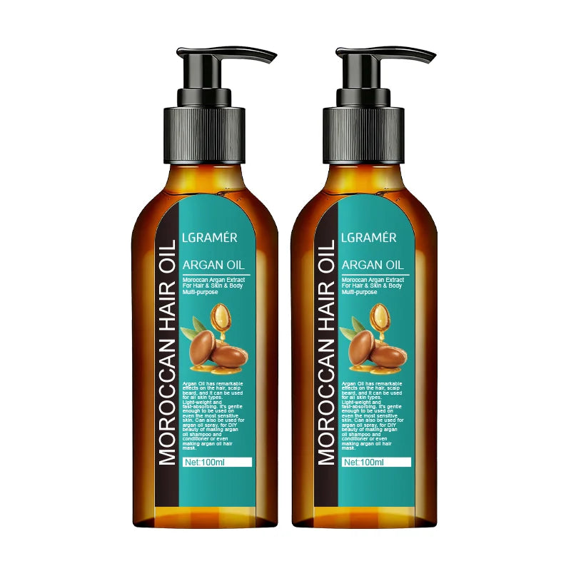 Moroccan Hair Care Oil Healthier Scalp Strengthen Improve Split Smooth Hair Repair Oil for Dry Damaged Hair Men and Women 100ml