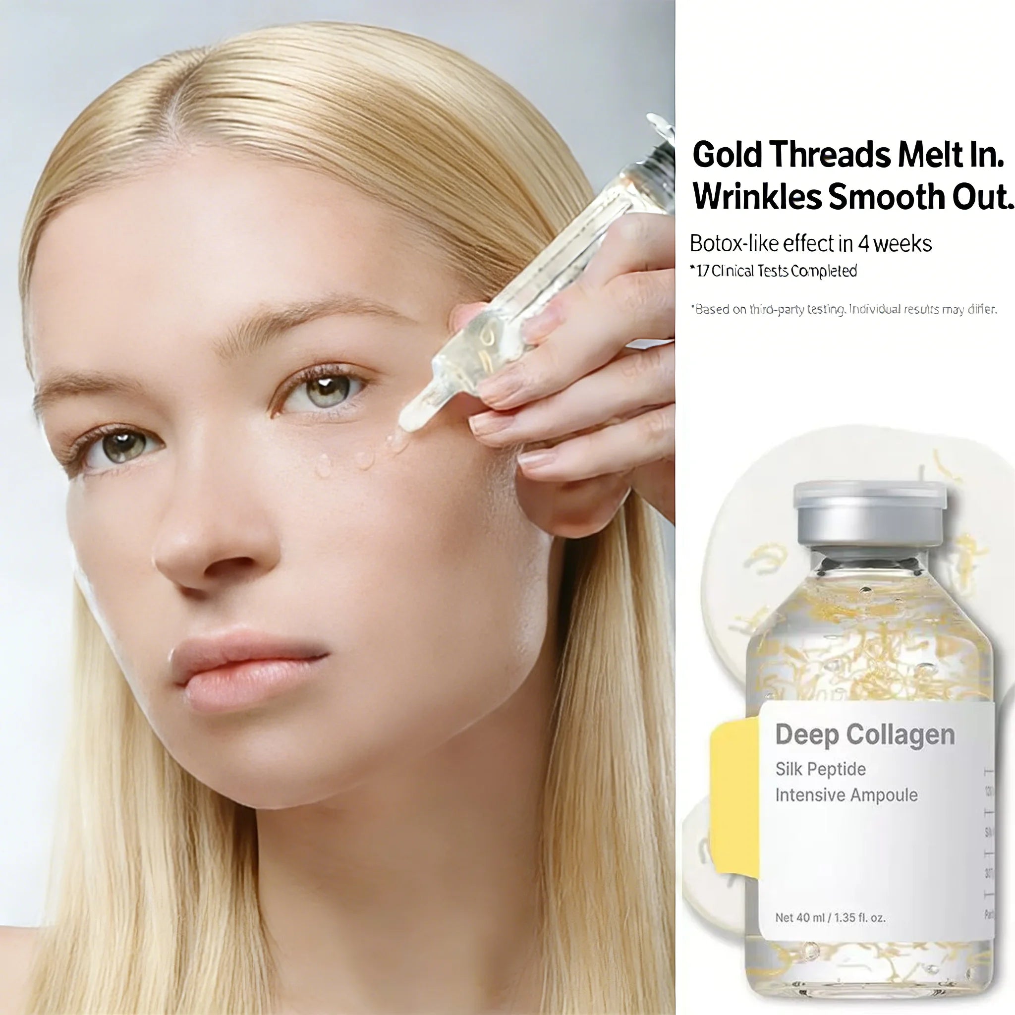 Collagen Peptide Anti-Aging Ampoule | Silk Protein Serum For Skin Tightening & Elasticity Boost Halalzen