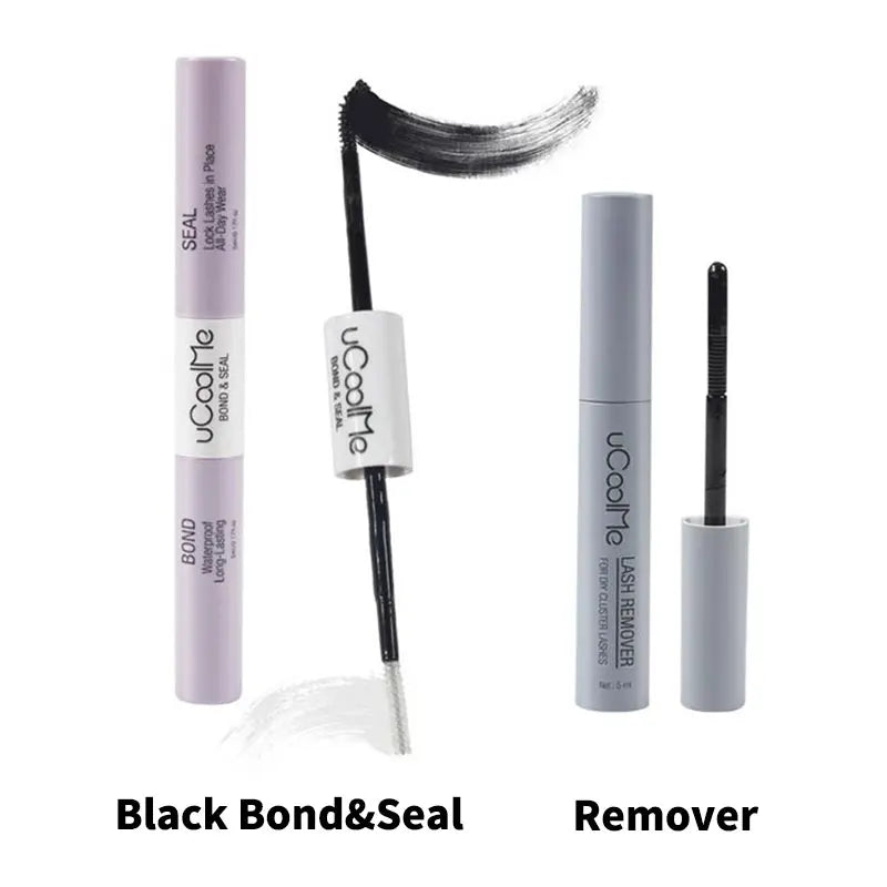uCoolMe Lash Bond and Seal with Fast Glue Remover Strong Hold 150H Lashes Extension Waterproof and Long Lasting DIY Makeup Tool