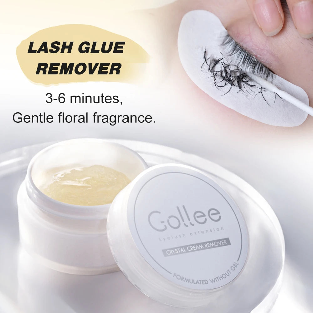Gollee Eyelash Glue Remover Quick Unloading Adhesive Fragrance of Flowers Professional Cream Remover for Eyeslashes Makeup Tools