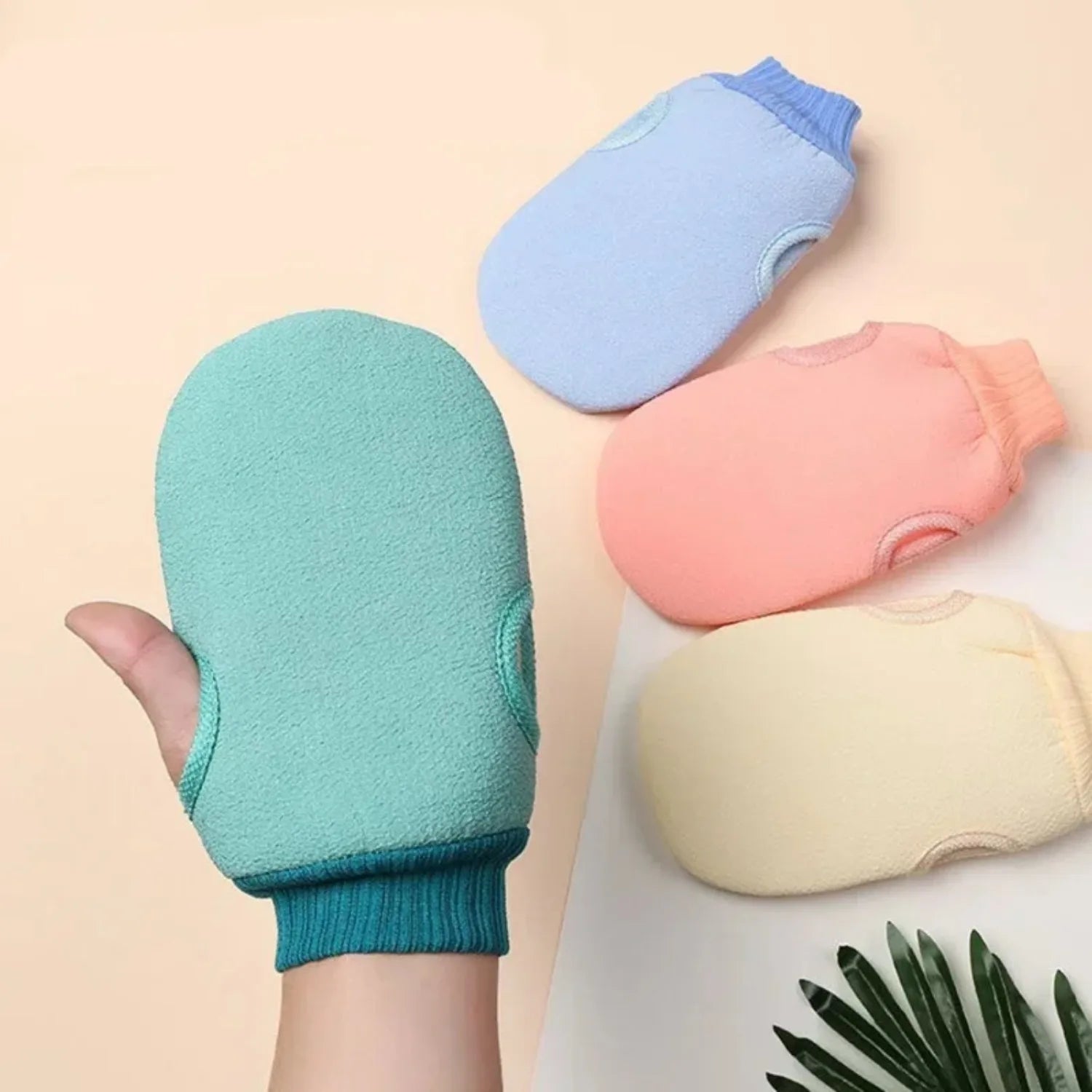 4pcs Bath for Peeling SPA Exfoliating Shower Brush Body Cleaning Scrub Mitt Rub Dead Skin Gloves Shower Towel Foam Body Massage Halalzen