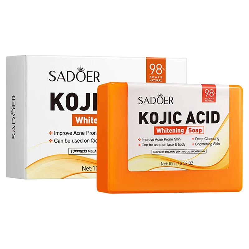 1/3pcs Handmade Kojic Acid Soap for Face Body Wash Deep Cleansing Oil Control Brighten Skin Tone Bath Soap