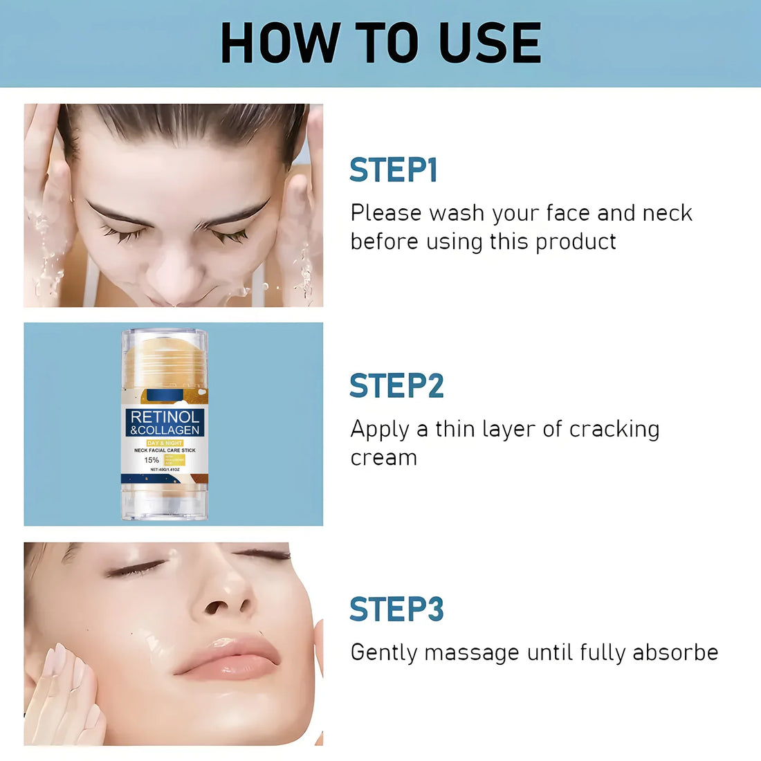 Retinol Lifting Firming Cream Stick Collagen Smooth Wrinkles Face Cream For Moisturizer Whitening Brighten Skin Product