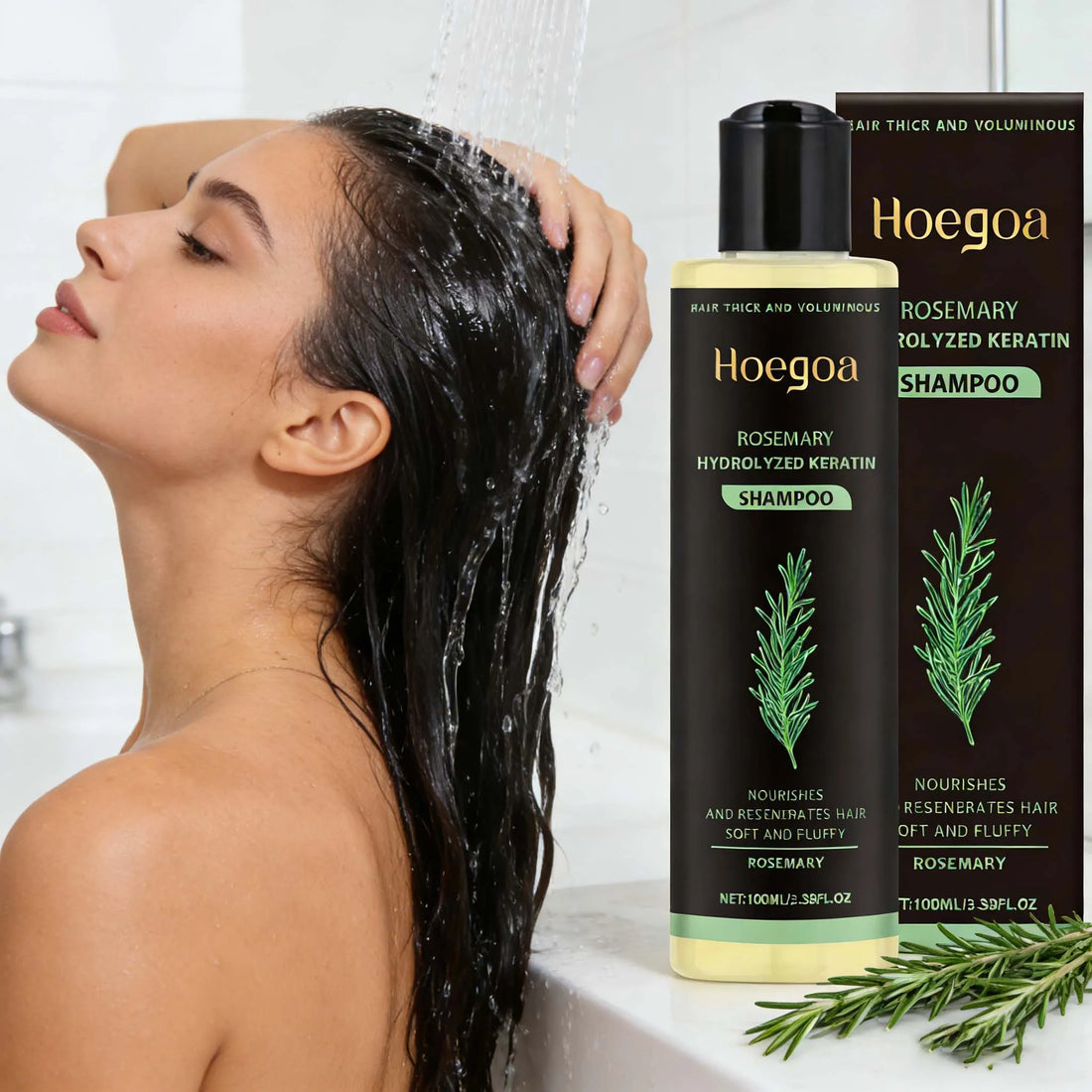 Rosemary Shampoo,Hair Growth Deep Clean Scalp,Anti Dandruff Oil Control Strengthen Root Nourish Volumizing Thickening Hair Care