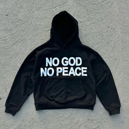 American retro y2k Gothic hip-hop high street letter print pattern long-sleeved pullover hoodie, loose top for autumn and winter