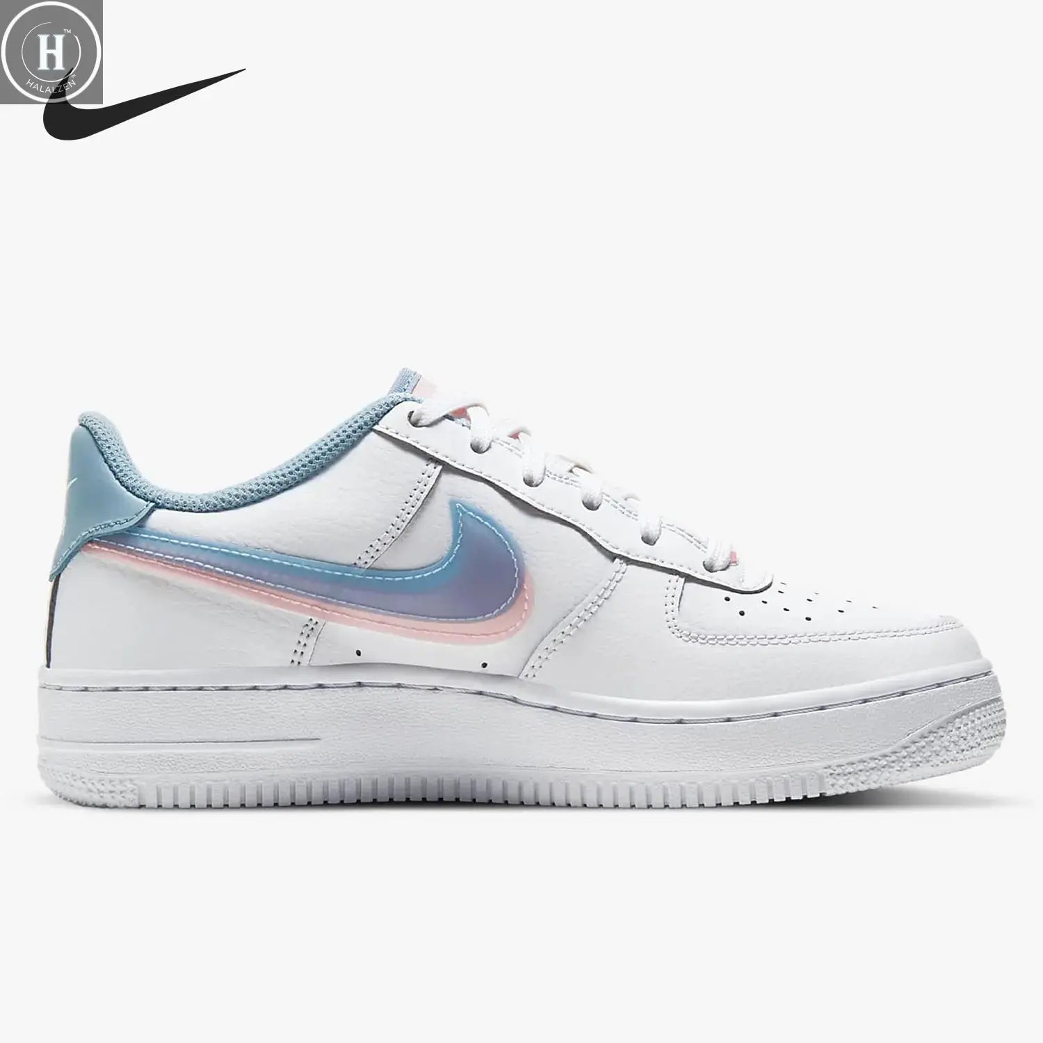 Nike genuine AIR FORCE 1 LV8 (GS) children's fashionable sports shoes CW1574-100 HALALZEN