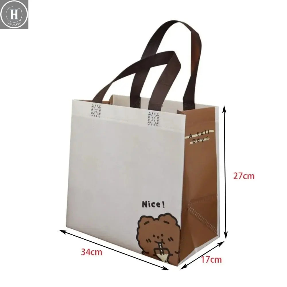 Hot Sale Non-woven Fabric Shopping Bag Trendy Casual Handbag Large Capacity Waterproof Underarm Bag Lady HALALZEN