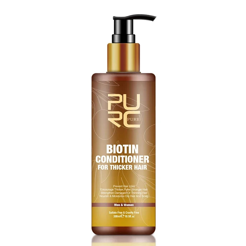 PURC Smoothing Hair Scalp Treatment Hair Shampoo Biotin Hair Oil and Conditioner Set for Men Women Hair Care Halalzen