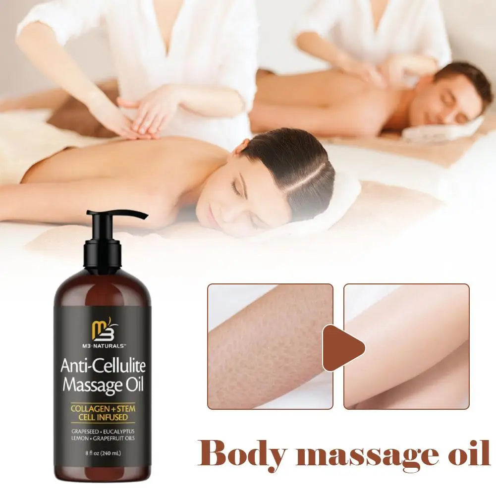 Body Smooths Skin Massage Oil Infused with Collagen and Stem Cell Skin Tightening Moisturizing Firming Body Cleansing Halalzen