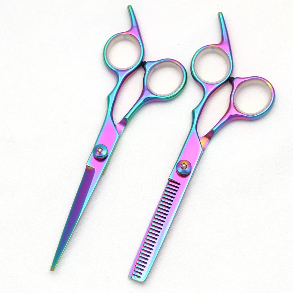 Hairdressing Scissors Blue Japan Stainless Hair Scissors Salon Cutting Scissors Barber Shop Thinning Shears Comb Razor C1001 Halalzen
