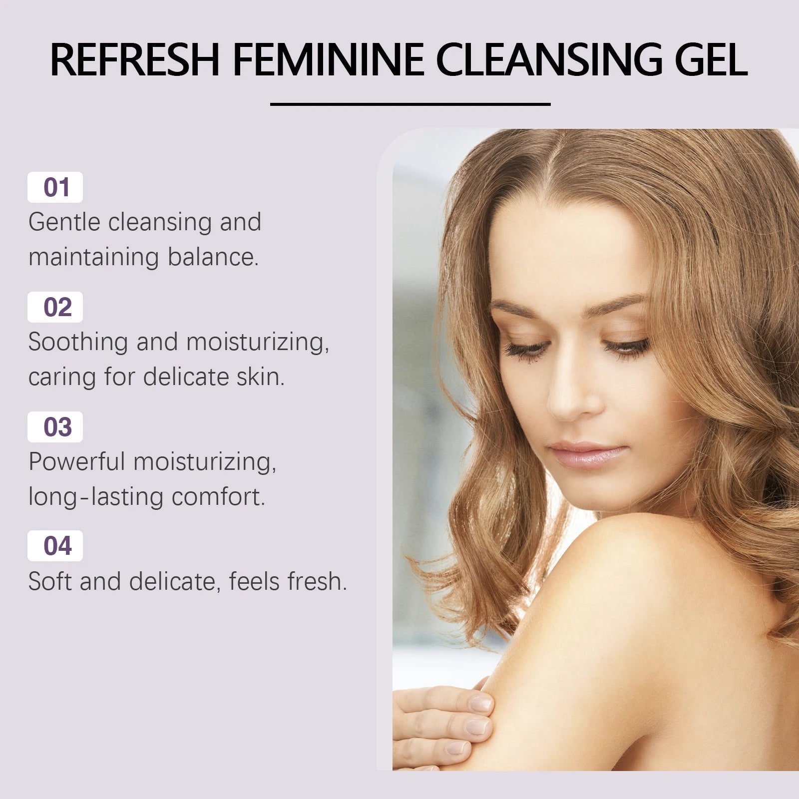 Feminine Wash Gel PH Balanced Long Lasting Moisturizing for Private Part Refreshing Cleansing Prevent Dryness Woman Healthy Care Halalzen