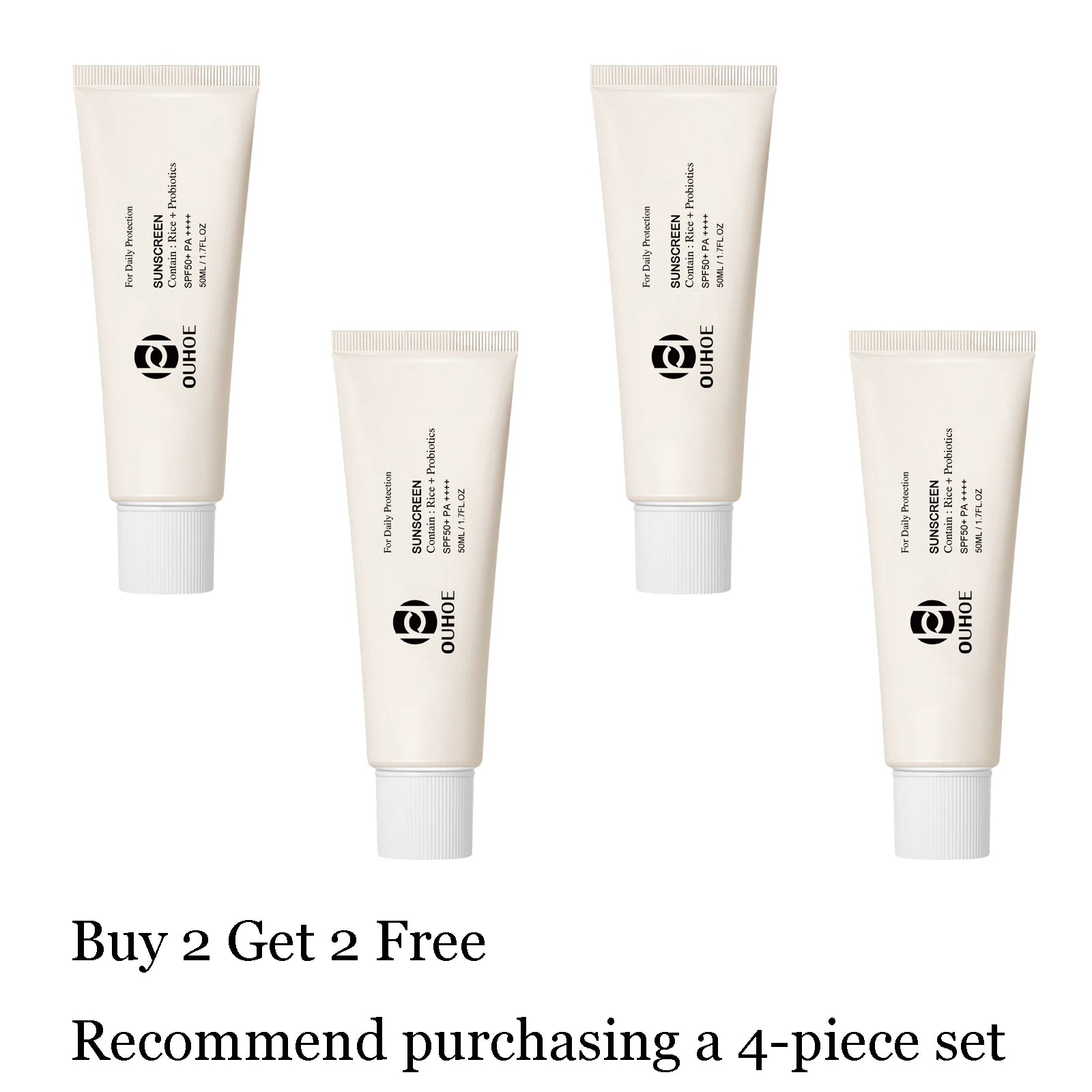50ML Spf 50 Rice Sunscreen Cream Outdoor UV Protection Moisturizing Soothing Redness Sweatproof Prevent Sunburn Sunblock Lotion Halalzen