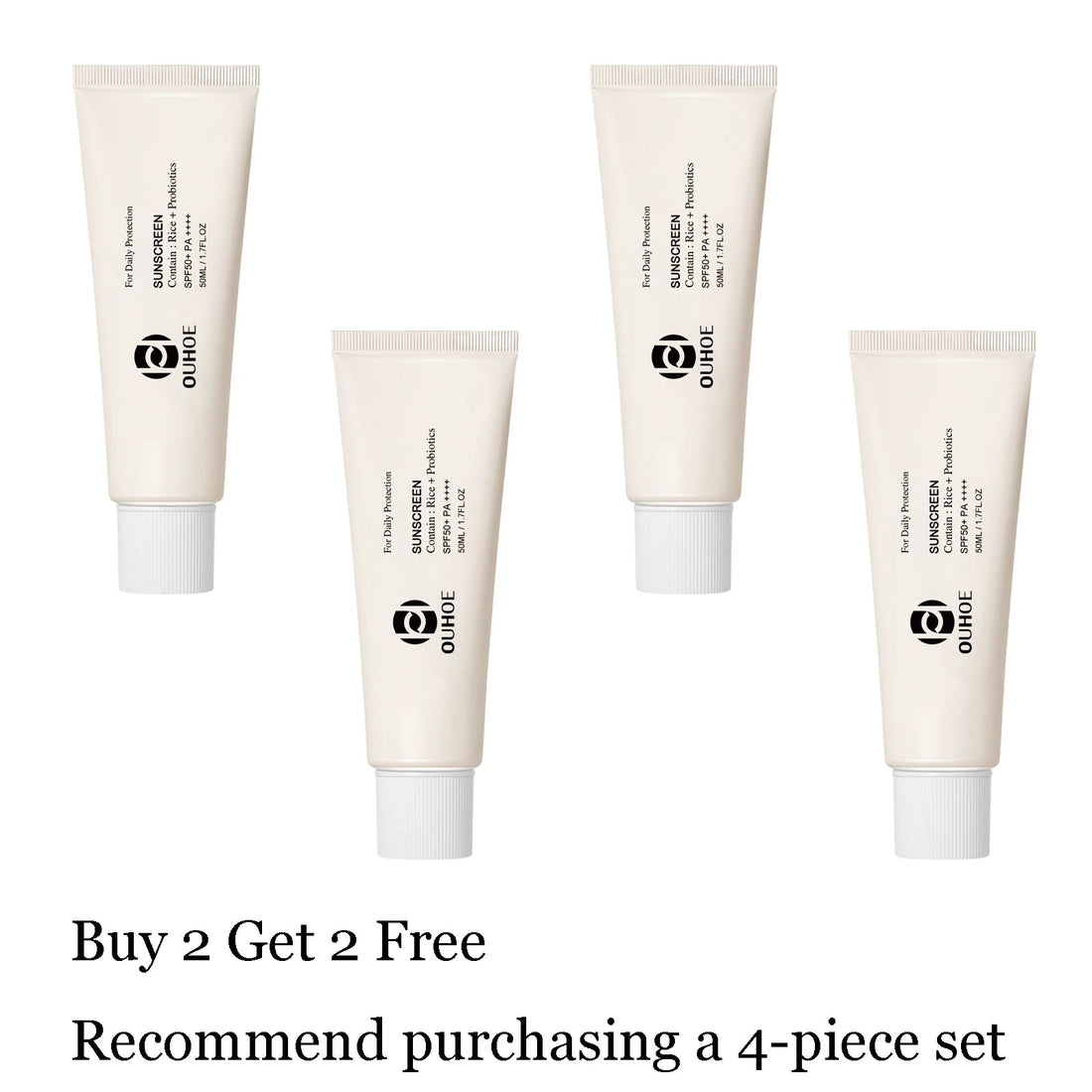 50ML Spf 50 Rice Sunscreen Cream Outdoor UV Protection Moisturizing Soothing Redness Sweatproof Prevent Sunburn Sunblock Lotion Halalzen