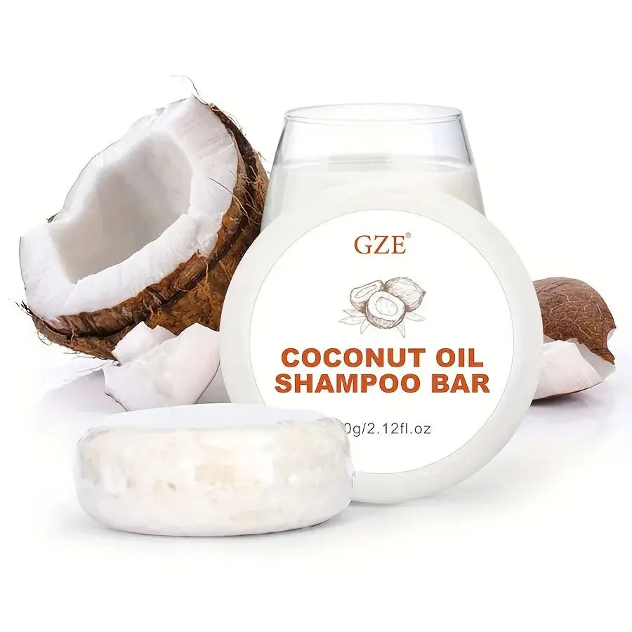 GZE Coconut Oil Shampoo Bar, Moisturizing Bar Shampoo for Dry Hair Halalzen