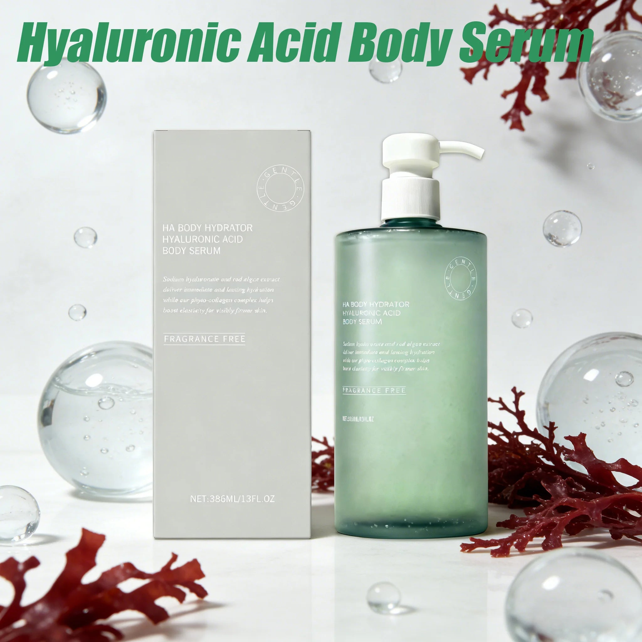 Hyaluronic Acid Body Serum Deep Hydrating Body Lotion for Smoother Plumper Looking Skin Lightweight Fast-Absorbing Body Care