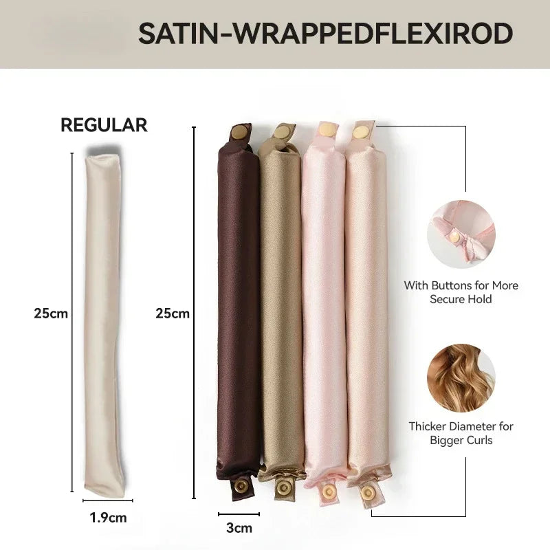 Heatless Hair Curler Curling Rod Headband No Heat Hair Rollers Satin Lazy Curls Soft Curlers Sleeping Flexi Rods Styling Tools Halalzen