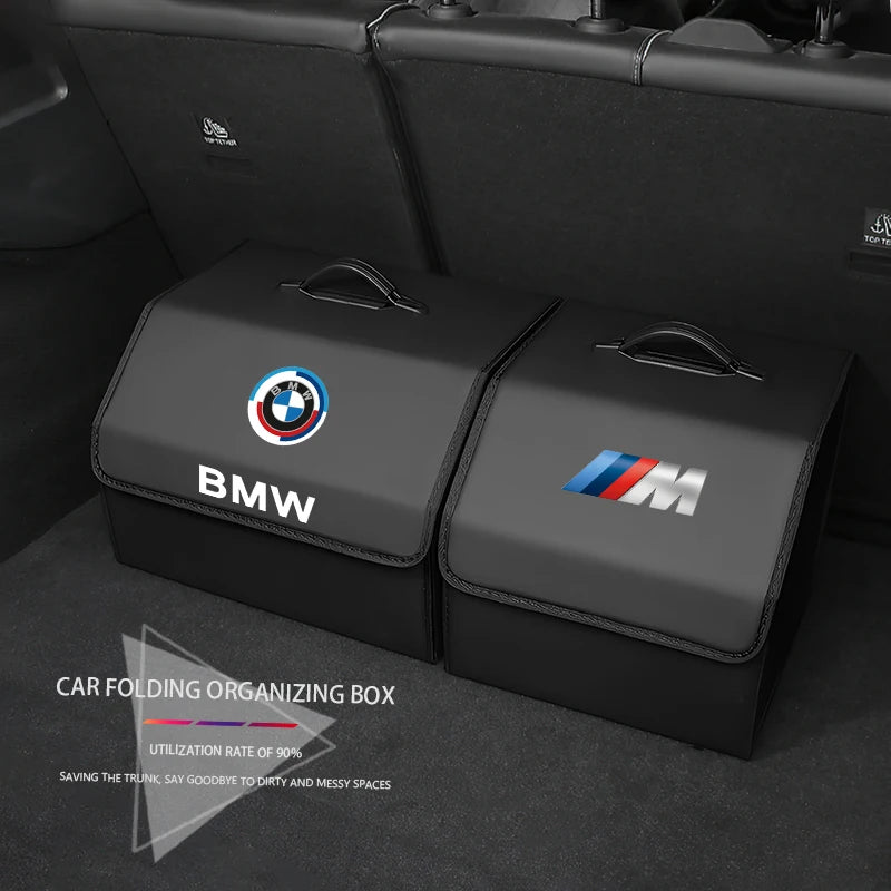 Car Trunk Storage Box High-capacity Leather Organizer Case For BMW E46 E90 E60 F30 F10 E39 E36 F20 G20 G30 E92 E87 E91 X5 E70 X3