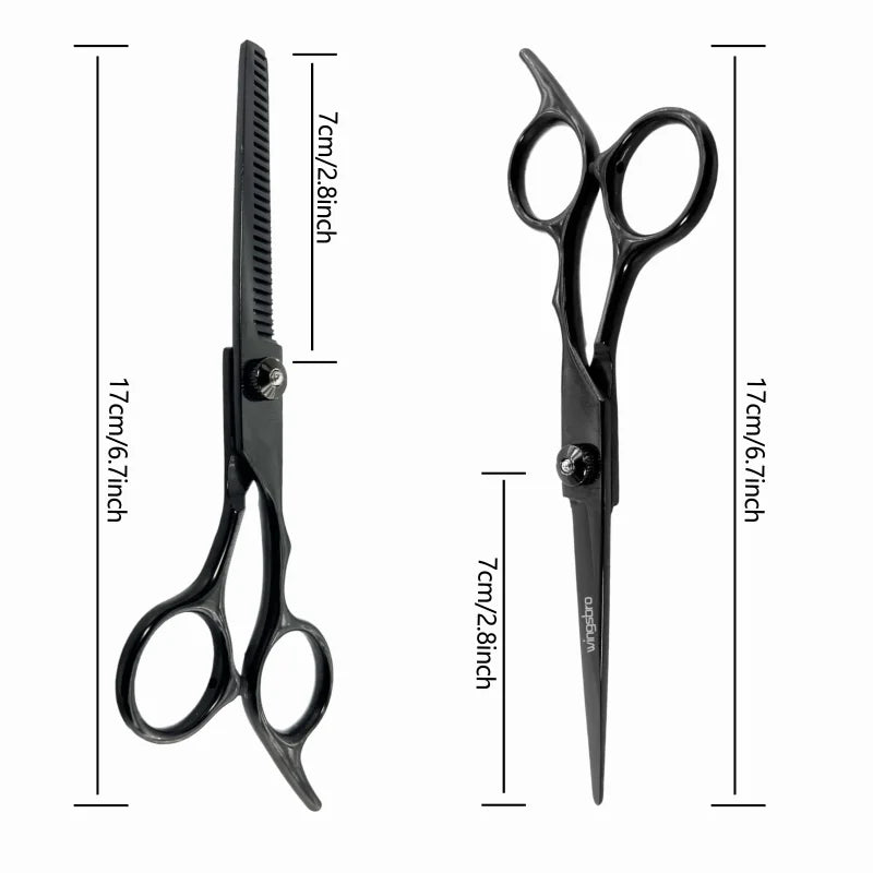 Wingsbro 11Pcs Professional Hairdressing Scissors Stainless Steel Barber Hair Cutting Scissors Sets Salon Hair Styling Tools