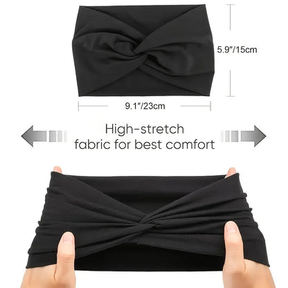 5pc Sports Headbands for Men Women Non-Slip Moisture Wicking Workout Sweatband Fitness Running Cycling Football Yoga Hairband