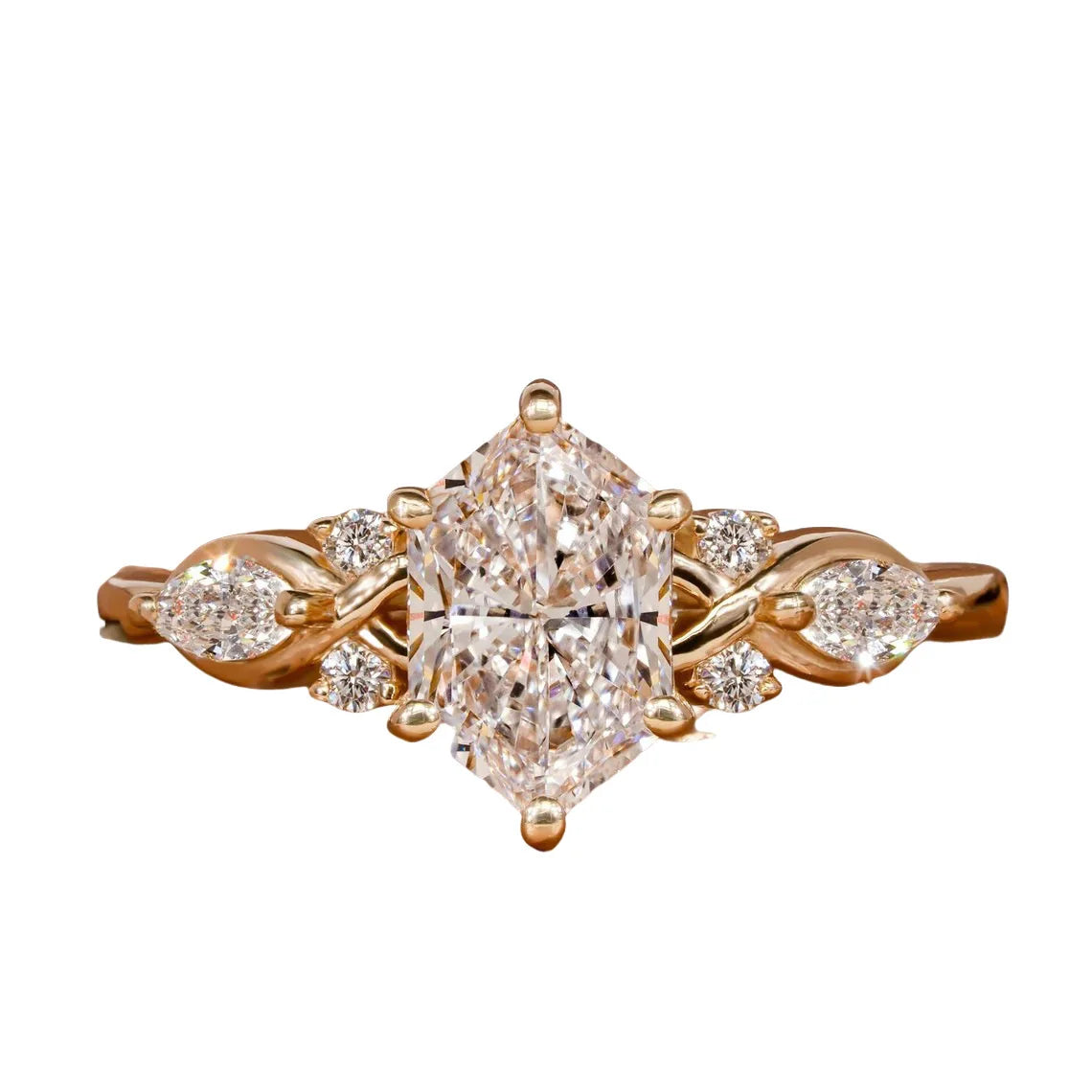 New hot selling jewelry elegant arrow-shaped zircon diamond finger fashionable versatile engagement ring for women